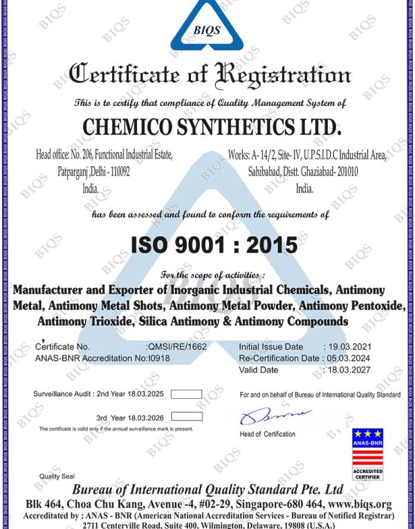 iso certificate valid 2027 csl